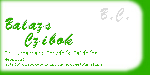 balazs czibok business card